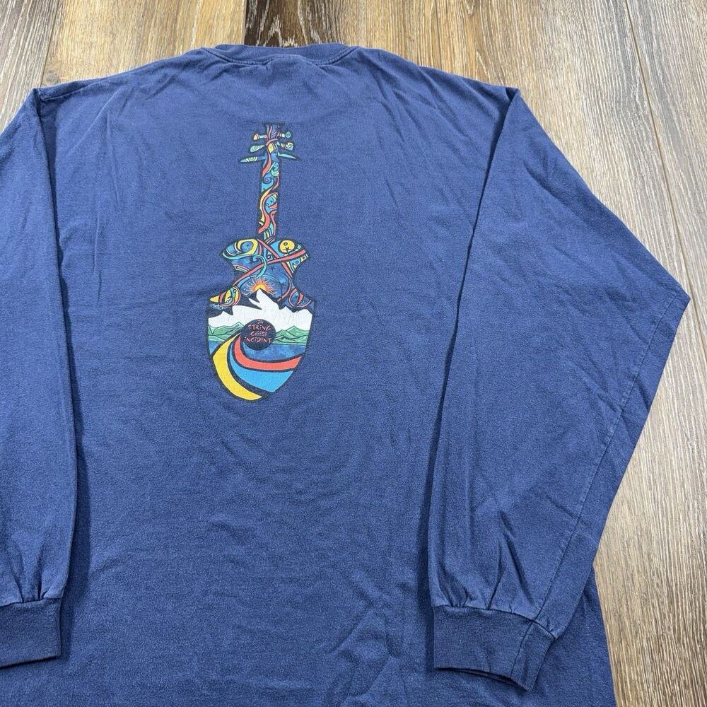 Vintage The String Cheese Incident Shirt Mens XL Blue Long Sleeve Guitar 90s Tee